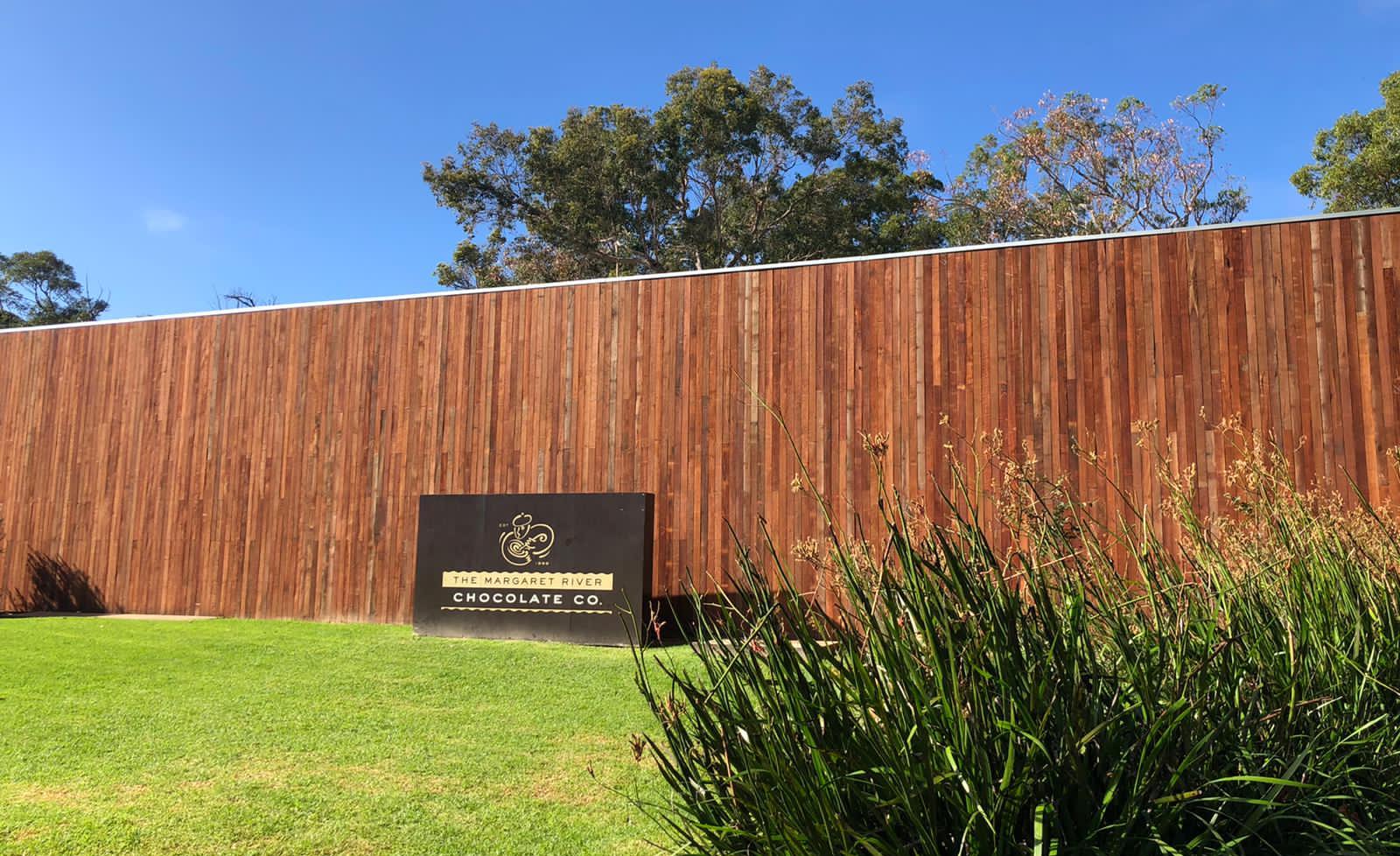 New timber facade - Margaret River Chocolate Company Metricup